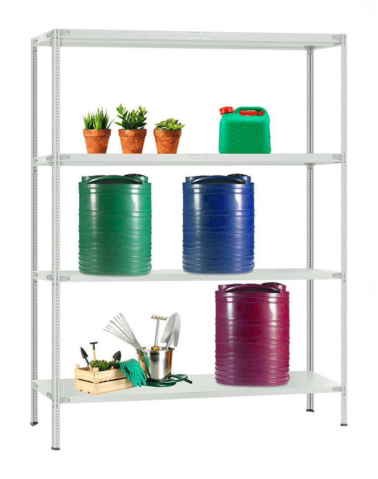 Стеллаж металлический Титан МС-900 1800x1000x500 4 полки Стеллаж металлический Титан МС-900 1800x1000x500 4 полки