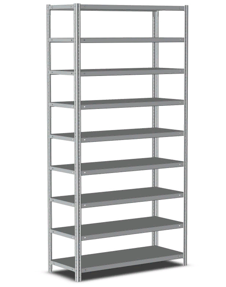 Стеллаж металлический Титан МС-500 2500х1200х300 9 полок Стеллаж металлический Титан МС-500 2500х1200х300 9 полок