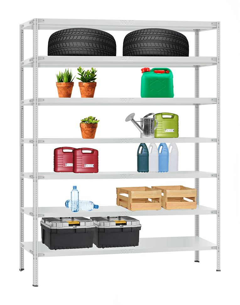 Стеллаж металлический Титан МС-900 1800x1000x600 7 полок Стеллаж металлический Титан МС-900 1800x1000x600 7 полок