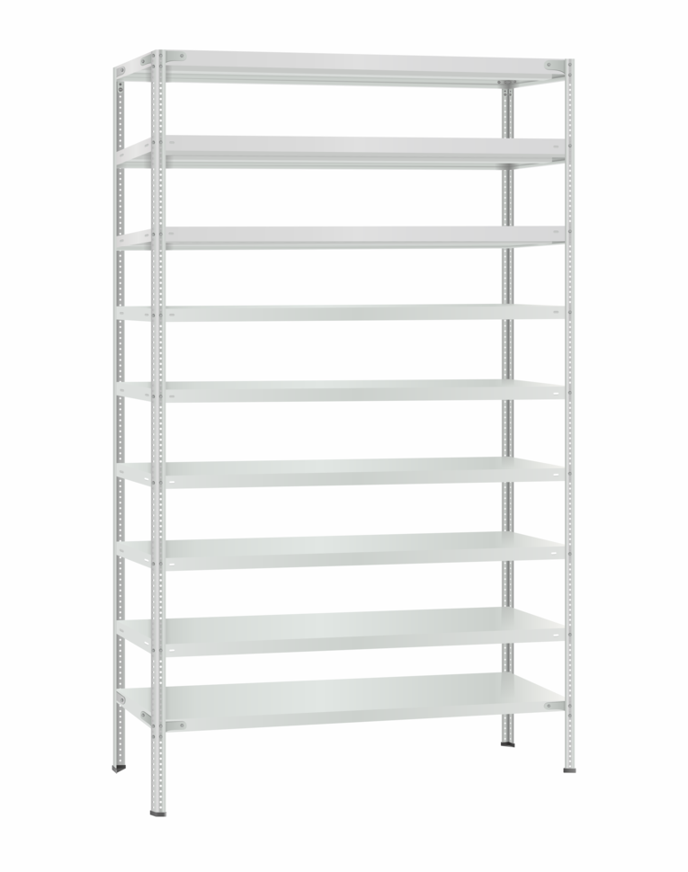 Стеллаж металлический Титан МС-500 3000х1200х500 9 полок Стеллаж металлический Титан МС-500 3000х1200х500 9 полок