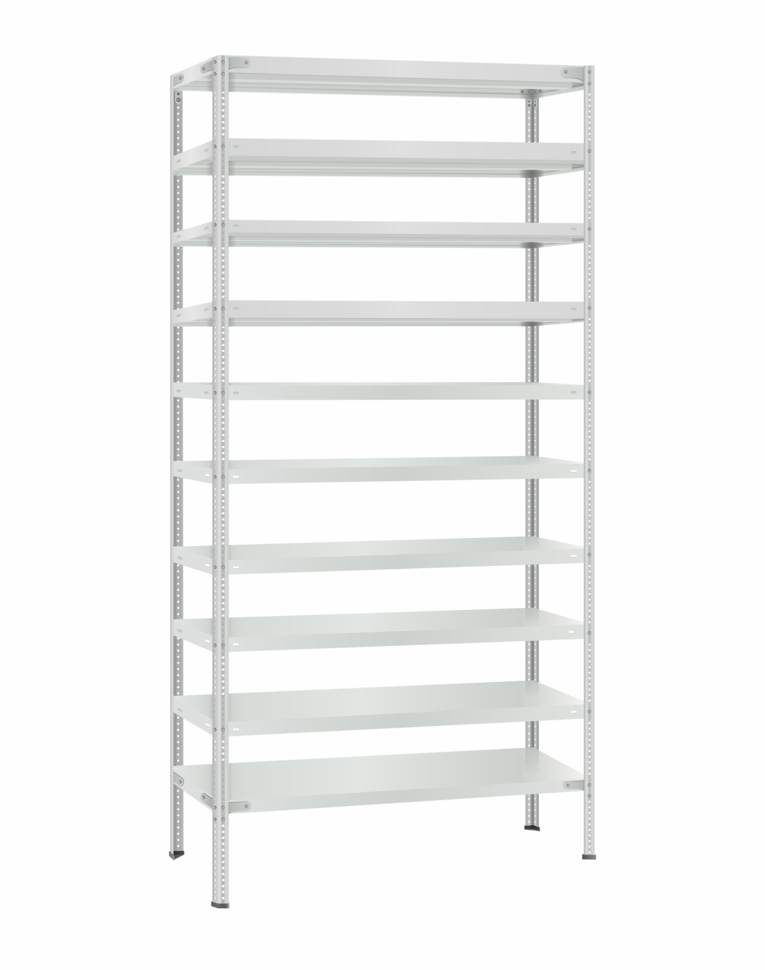 Стеллаж металлический Титан МС-500 2400х1000х300 10 полок Стеллаж металлический Титан МС-500 2400х1000х300 10 полок