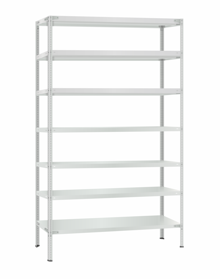 Стеллаж металлический Титан МС-500 2300х1200х600 7 полок Стеллаж металлический Титан МС-500 2300х1200х600 7 полок